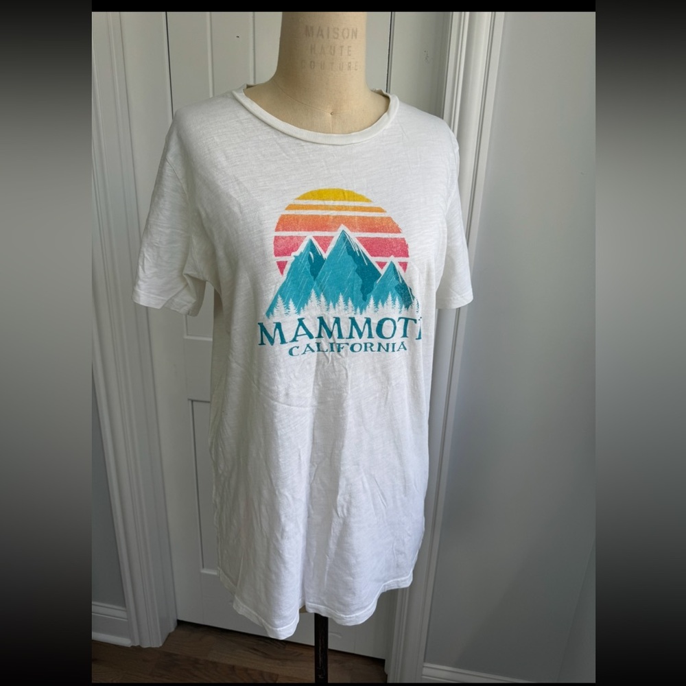Blue 84 Mammoth California Women’s Tee - off white with Multicolor Graphic